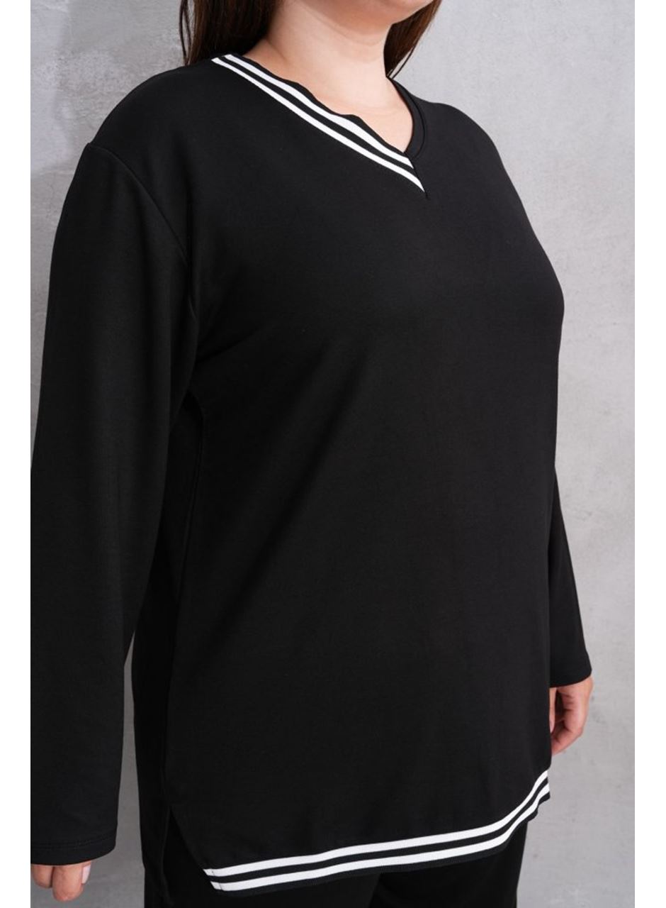 Kadın Yeni Sezon Uzun Kollu Ribana Detay Ikili Takım