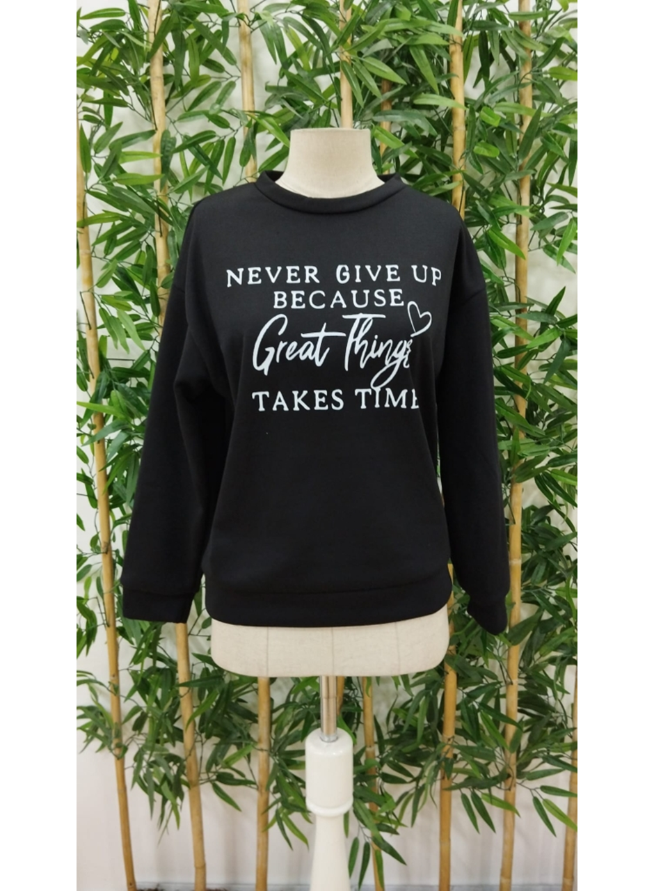 Kadın Uzun Kollu Yuvarlak Yaka Iki Iplik şardonlu Bluz