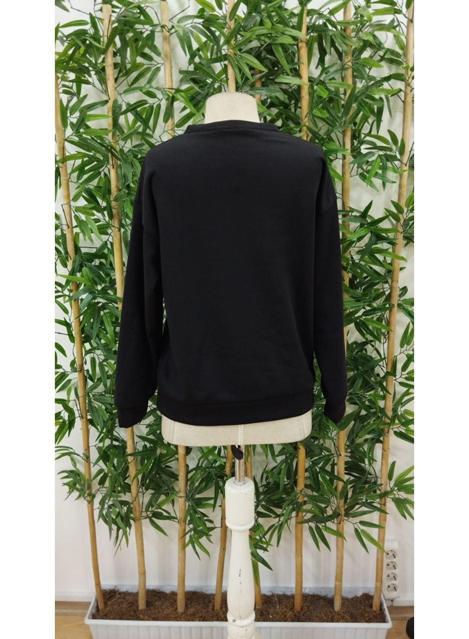 Kadın Uzun Kollu Yuvarlak Yaka Iki Iplik şardonlu Bluz