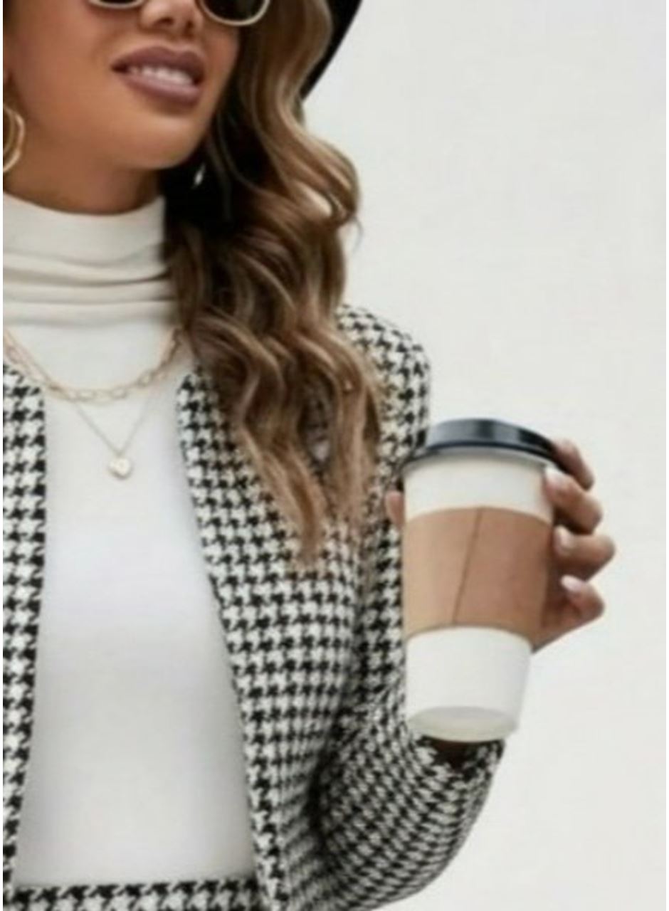 Kadın Uzun Kollu önü Açık Dokuma Ceket Ve Mini Etek Ikili Takım