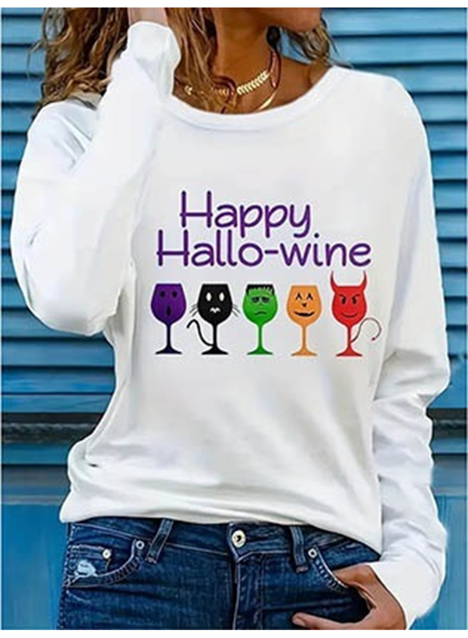 Kadın Uzun Kollu Bisiklet Yaka Baskılı Viskon Bluz