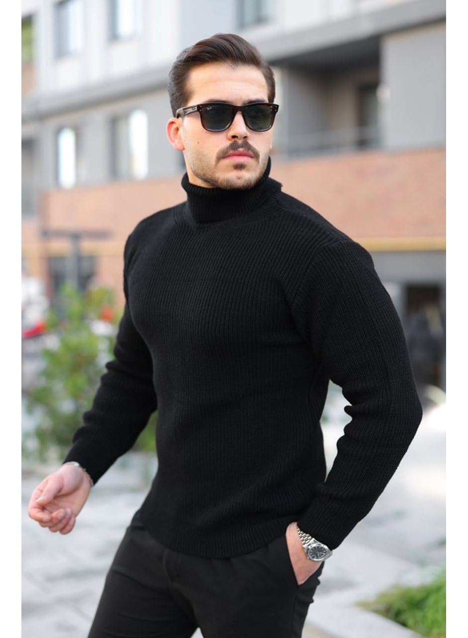 Erkek Boğazlı Örme Kazak