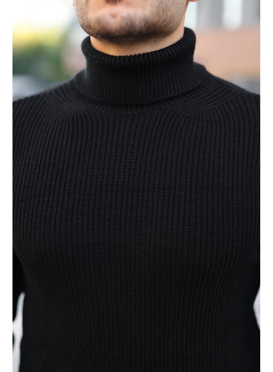 Erkek Boğazlı Örme Kazak