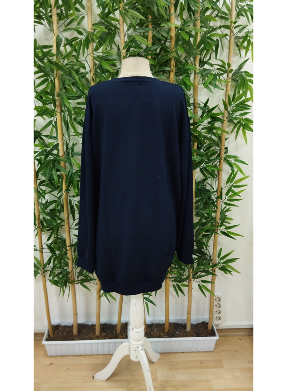 Kadın Uzun Kollu Bisiklet Yaka Ayı Desenli Viskon Iki Iplik Elbise