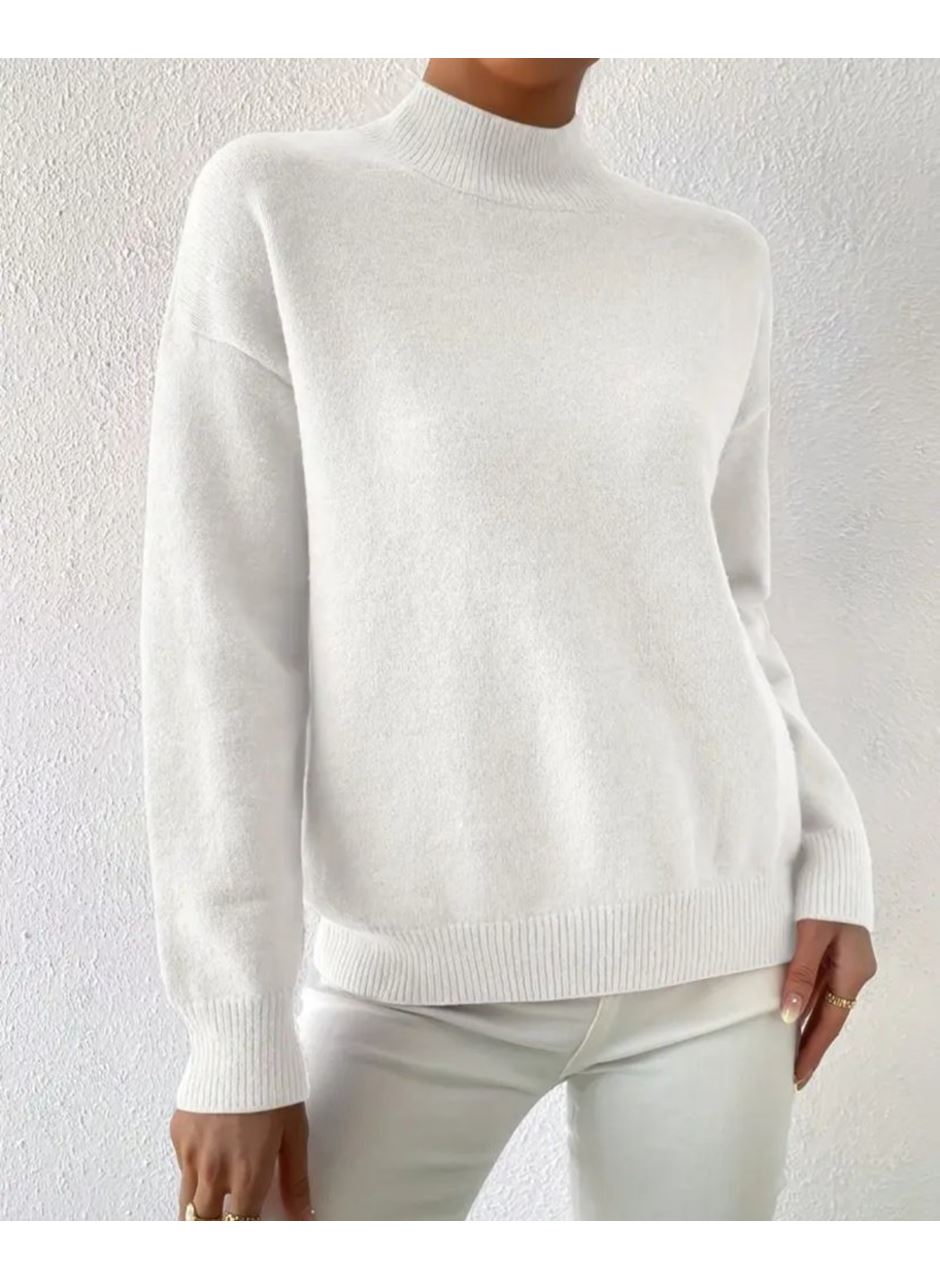 Kadın Uzun Kollu Balıkçı Yaka Triko Bluz