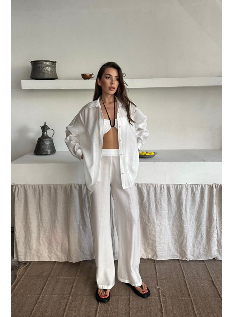 GÖMLEK - PANTOLON TAKIM - Beyaz