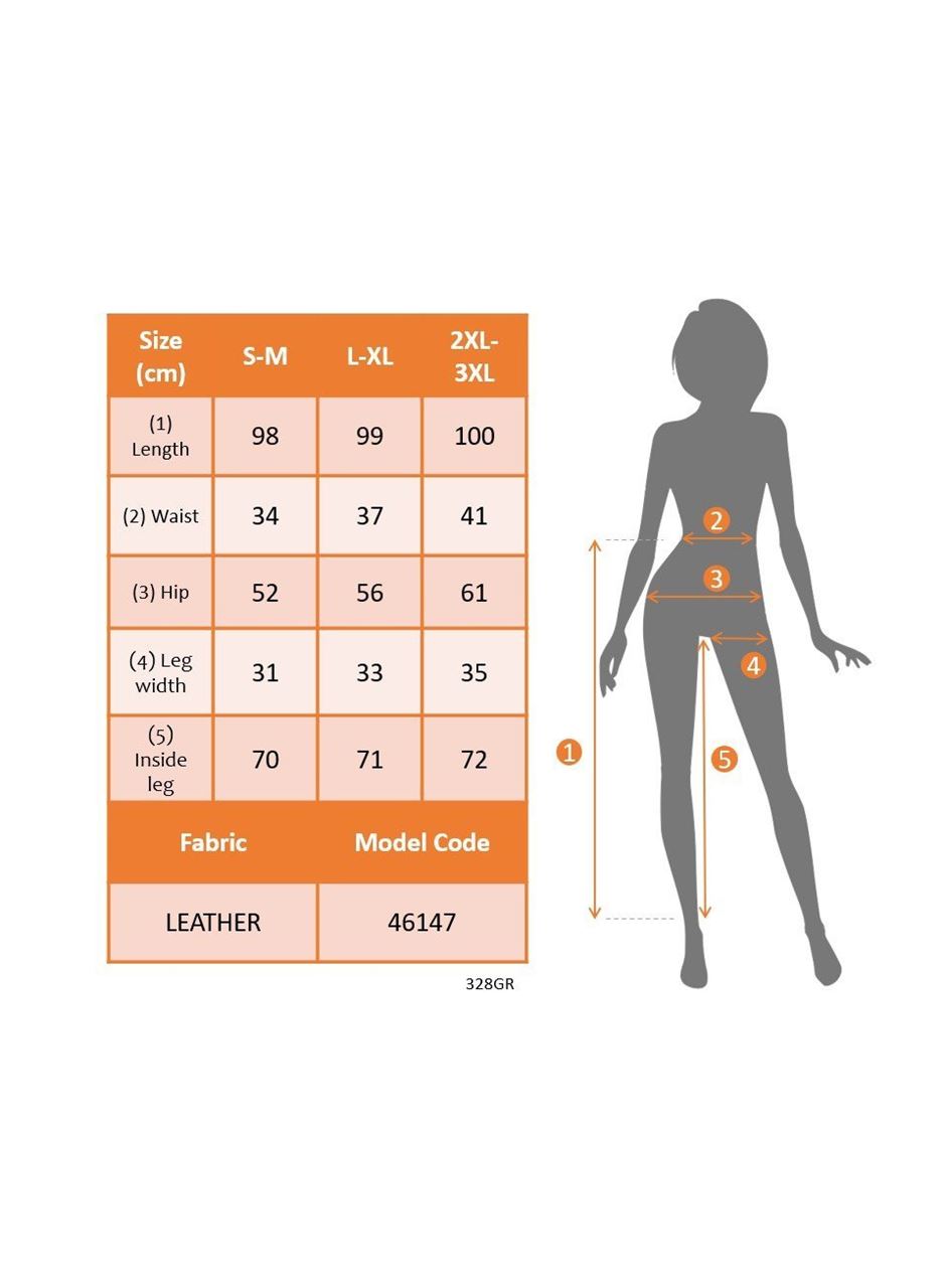 Kadın Yüksek Bel Lastikli Cepli Deri Detaylı Dalgıç Pantolon