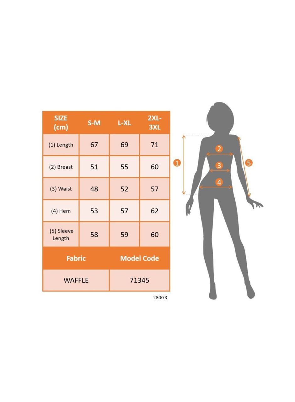 Kadın Uzun Kollu V Yakalı Waffle Bluz