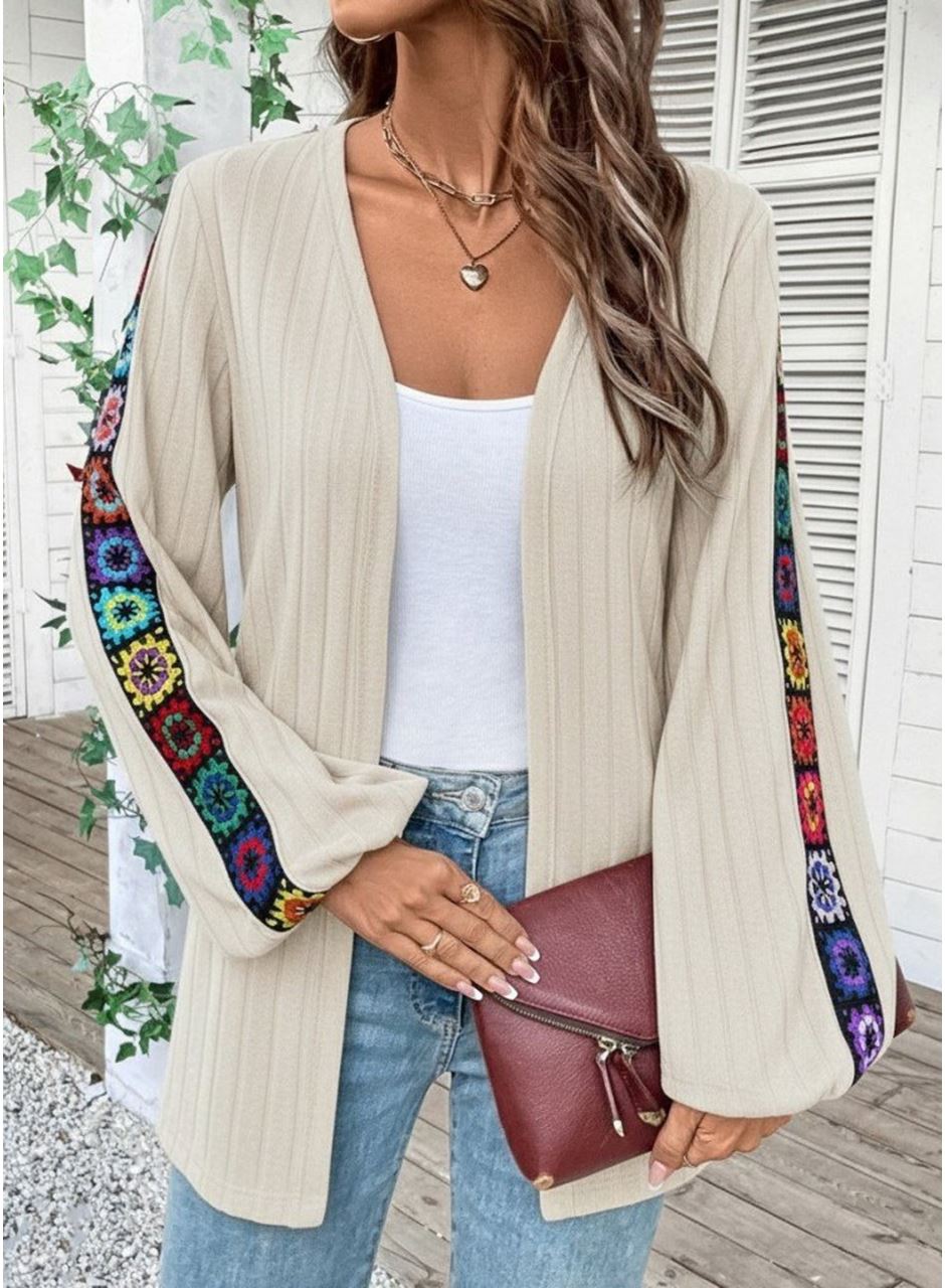 Kadın Uzun Kollu önü Açık şardonlu Kaşkorse Ceket