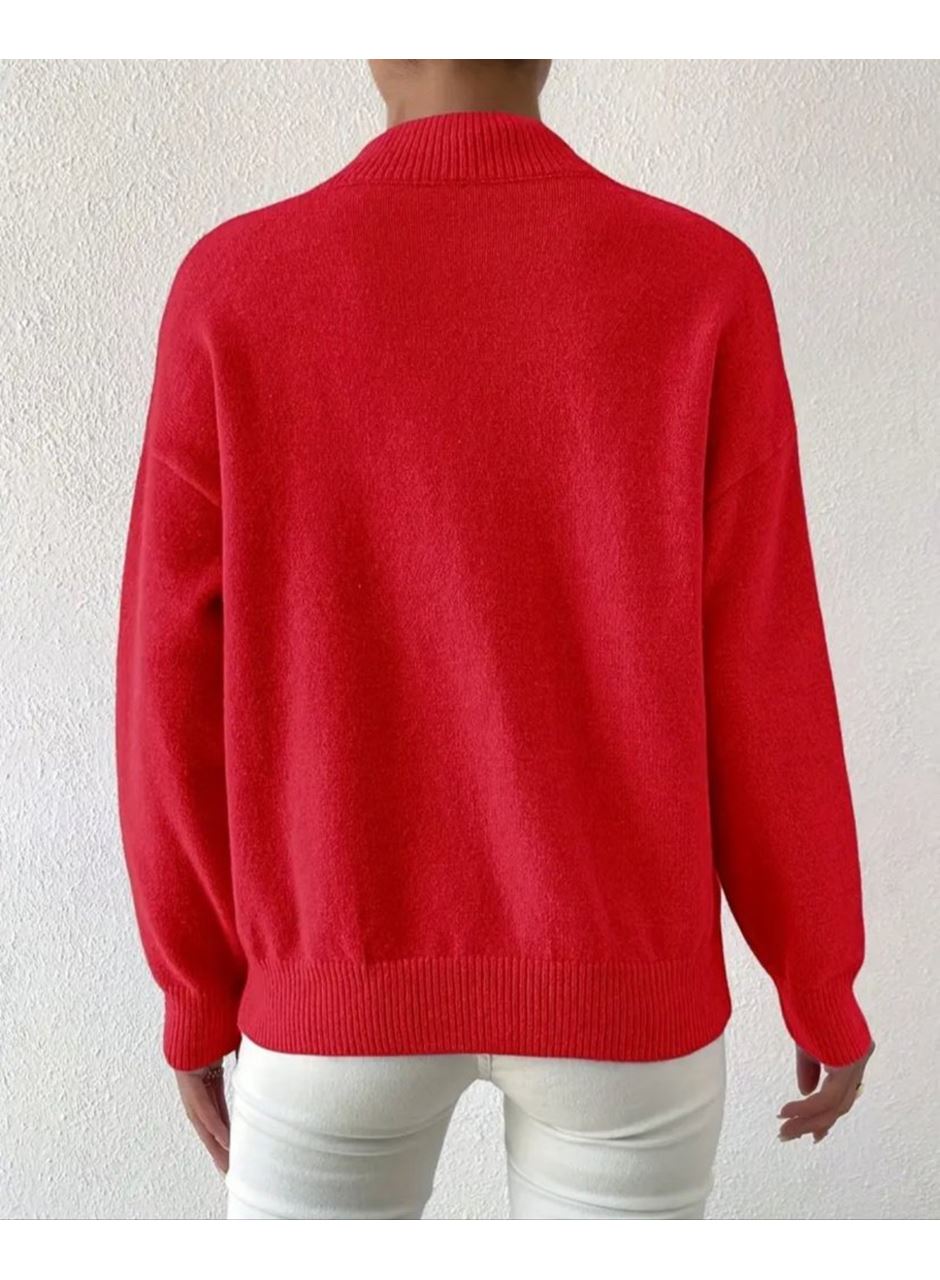 Kadın Uzun Kollu Balıkçı Yaka Triko Bluz