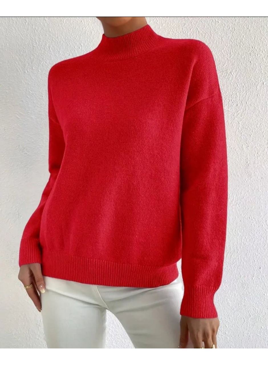 Kadın Uzun Kollu Balıkçı Yaka Triko Bluz