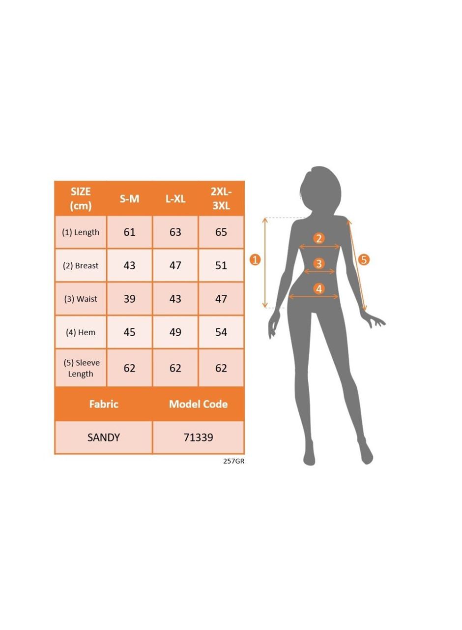 Kadın Uzun Kollu Derin Degaje Yakalı Taşlı Sandy Bluz