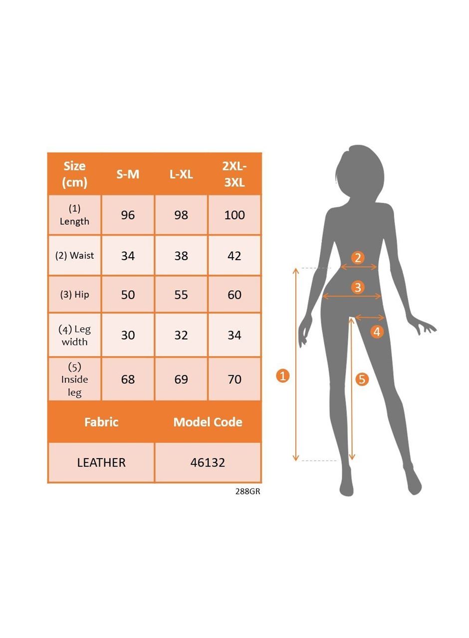 Kadın Yüksek Bel Lastikli Cepli Deri Pantolon