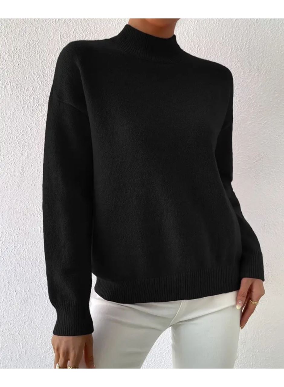 Kadın Uzun Kollu Balıkçı Yaka Triko Bluz