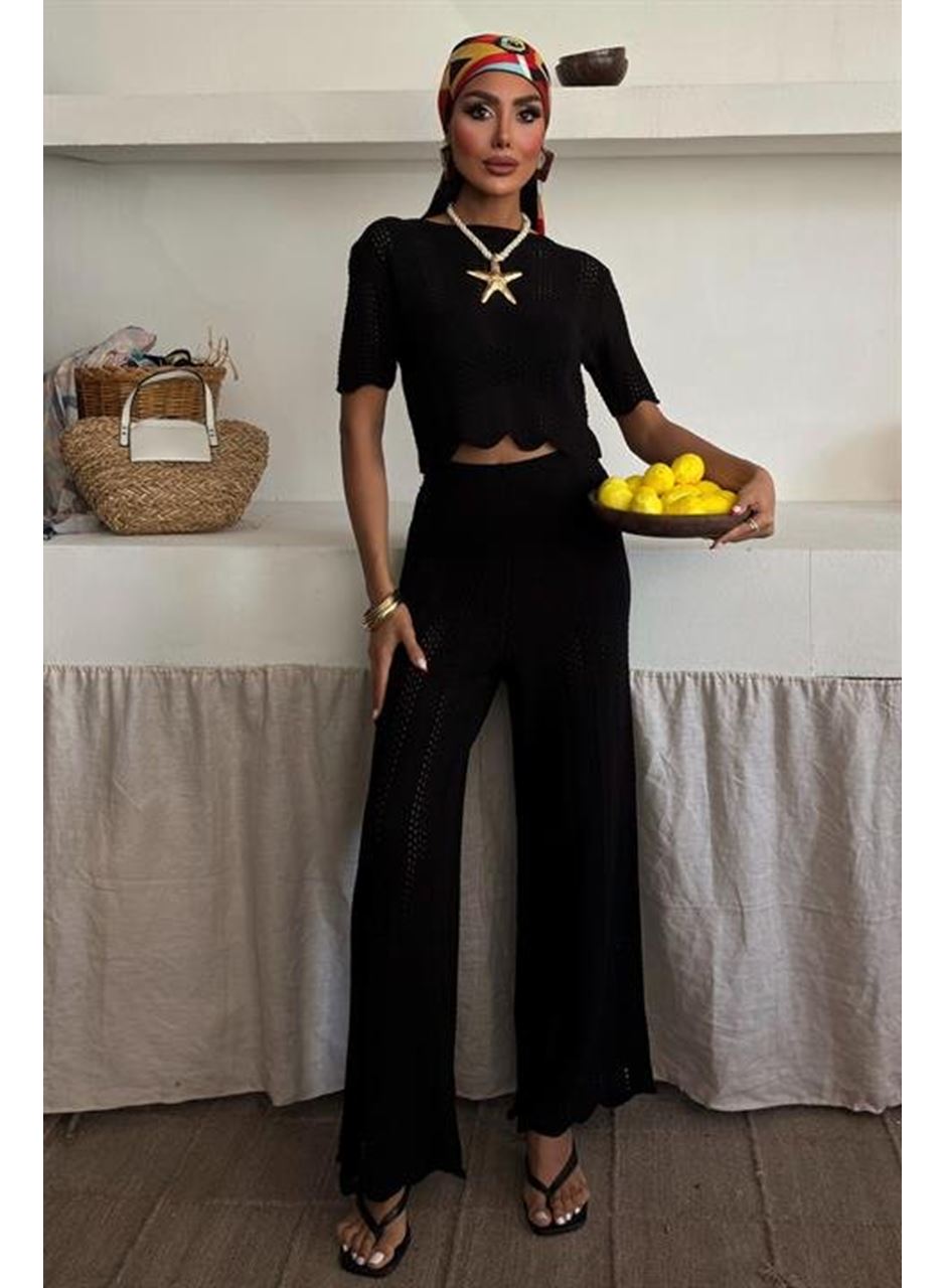 Triko Bluz Pantolon İkili Takım 10084-025