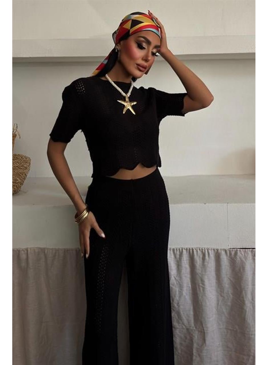 Triko Bluz Pantolon İkili Takım 10084-025