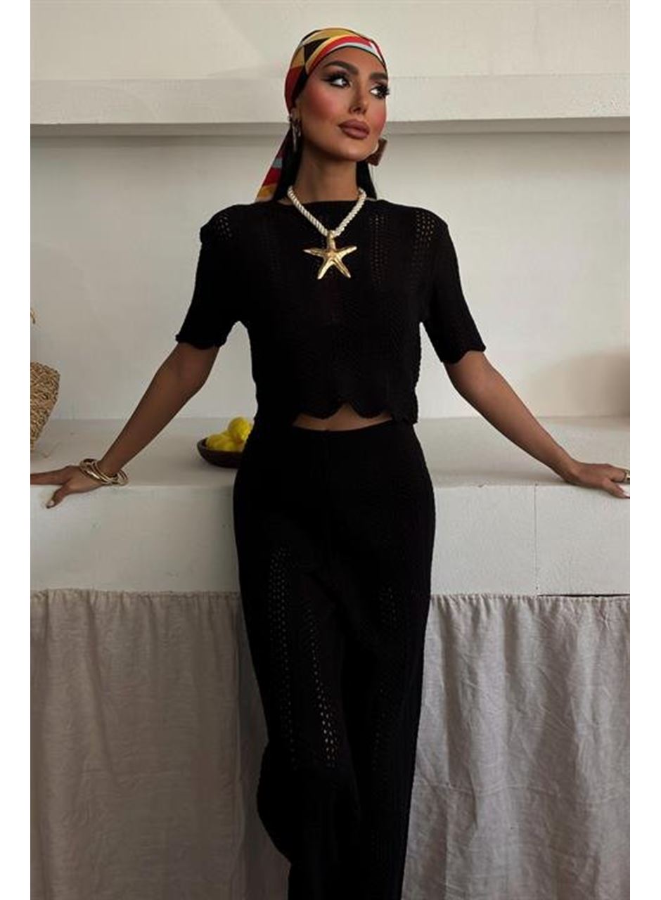 Triko Bluz Pantolon İkili Takım 10084-025