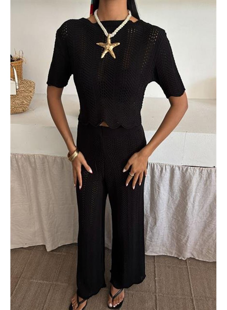 Triko Bluz Pantolon İkili Takım 10084-025