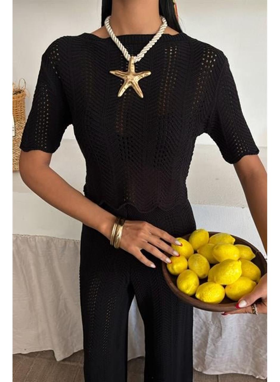 Triko Bluz Pantolon İkili Takım 10084-025