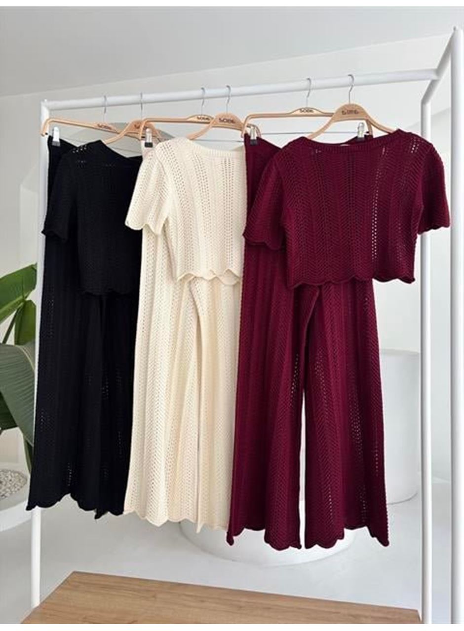 Triko Bluz Pantolon İkili Takım 10084-025