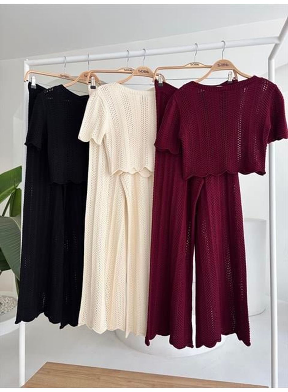 Triko Bluz Pantolon İkili Takım 10084-025