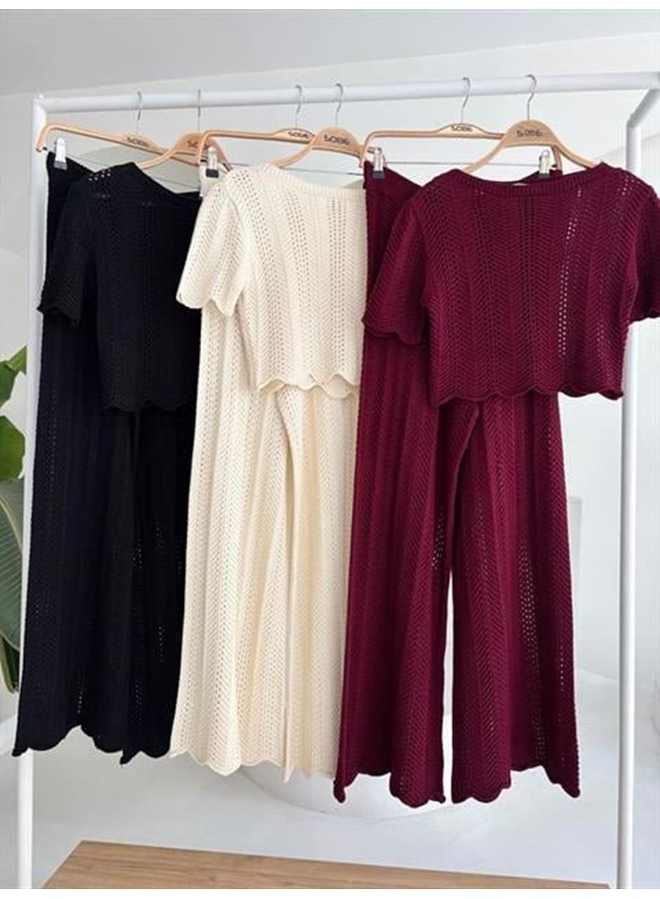 Triko Bluz Pantolon İkili Takım 10084-025