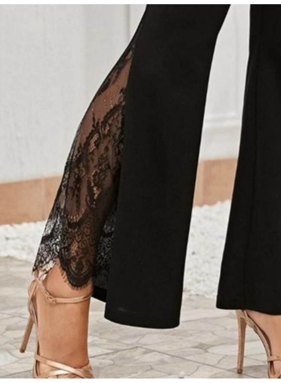 Kadın Ispanyol Paçadantel Detay Dalgıç Tayt