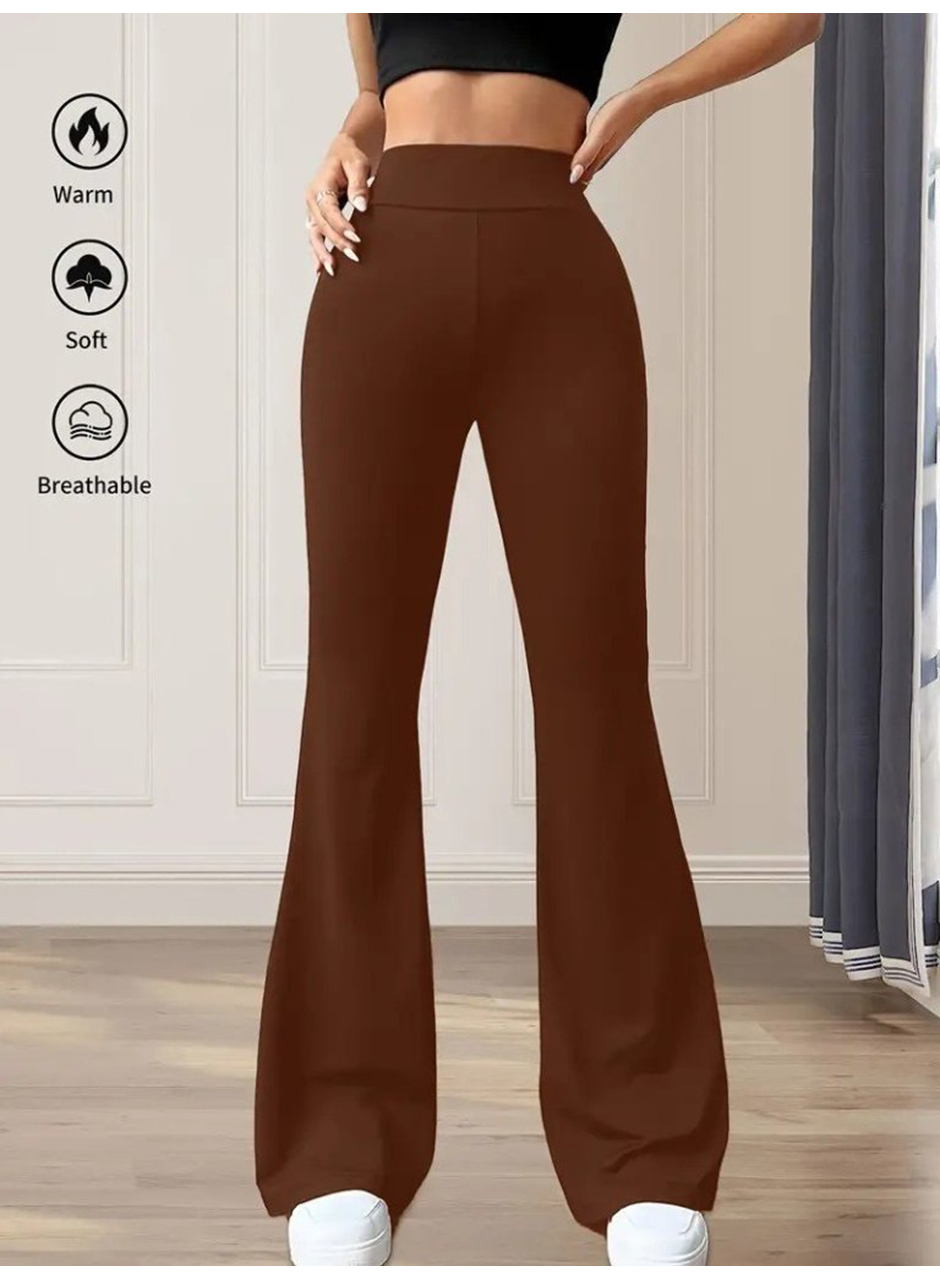 Kadın Yüksek Bel(lastikli) Geniş Paçalı Dalgıç Tayt