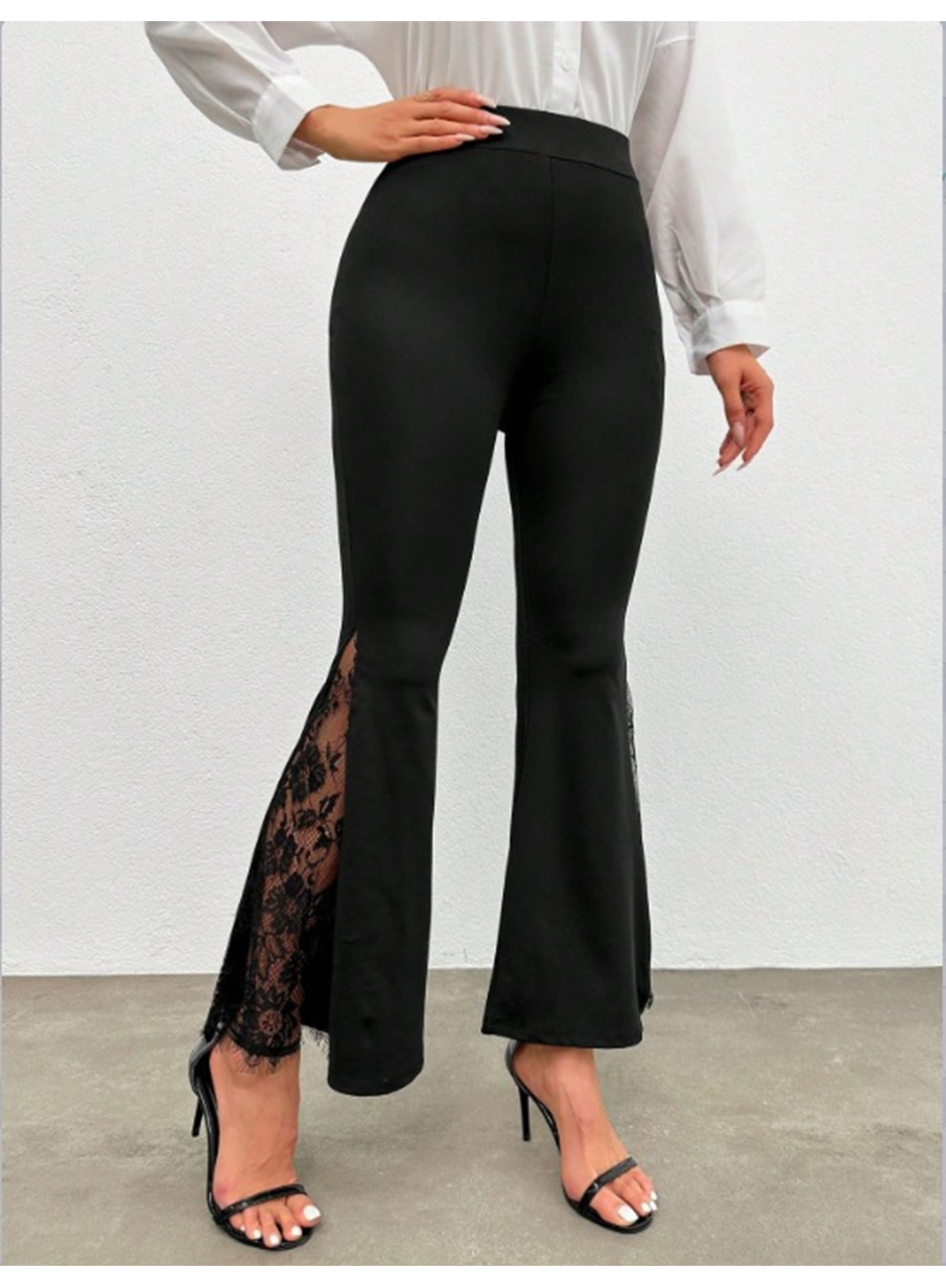 Kadın Ispanyol Paçadantel Detay Dalgıç Tayt