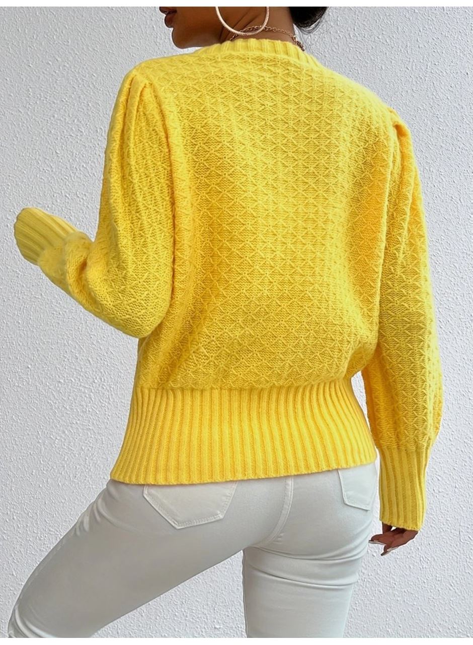 Kadın Uzun Kollu Bisiklet Yaka Triko Bluz