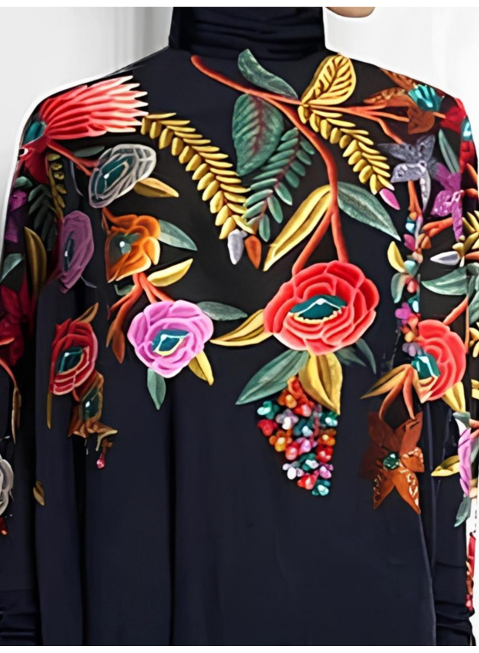 Kadın Uzun Kollu Balıkçı Yaka Asimetrik Kesim Mikro Bluz