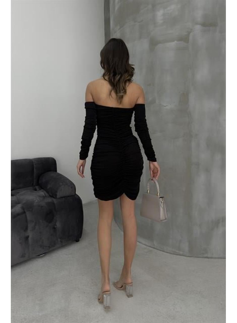 Estelya Cut Out Mini Elbise 2571-01