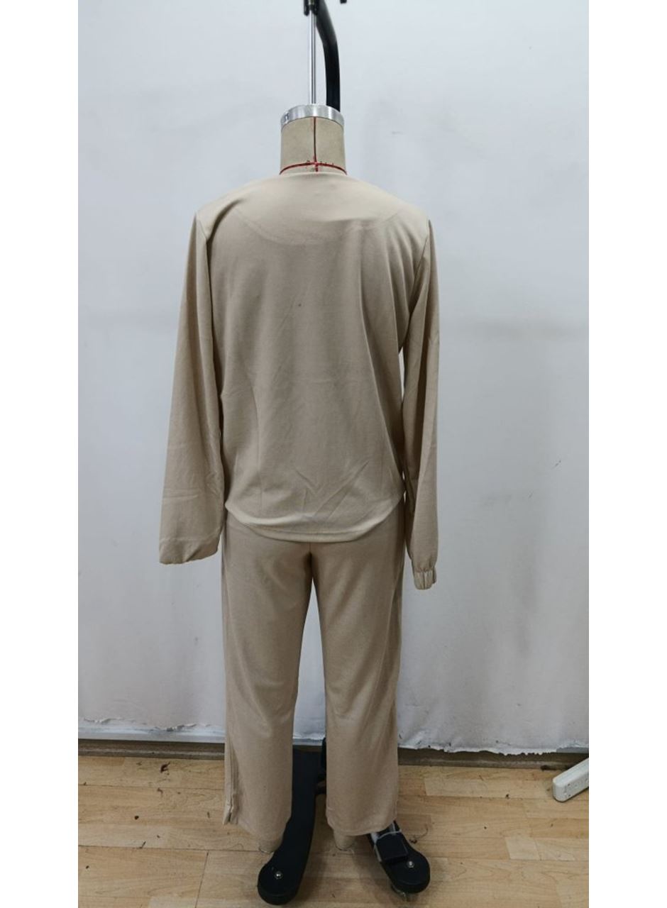 Kadın Uzun Kollu önden Fermuarlı Modal Ceket Ve Pantolon Ikili Takım