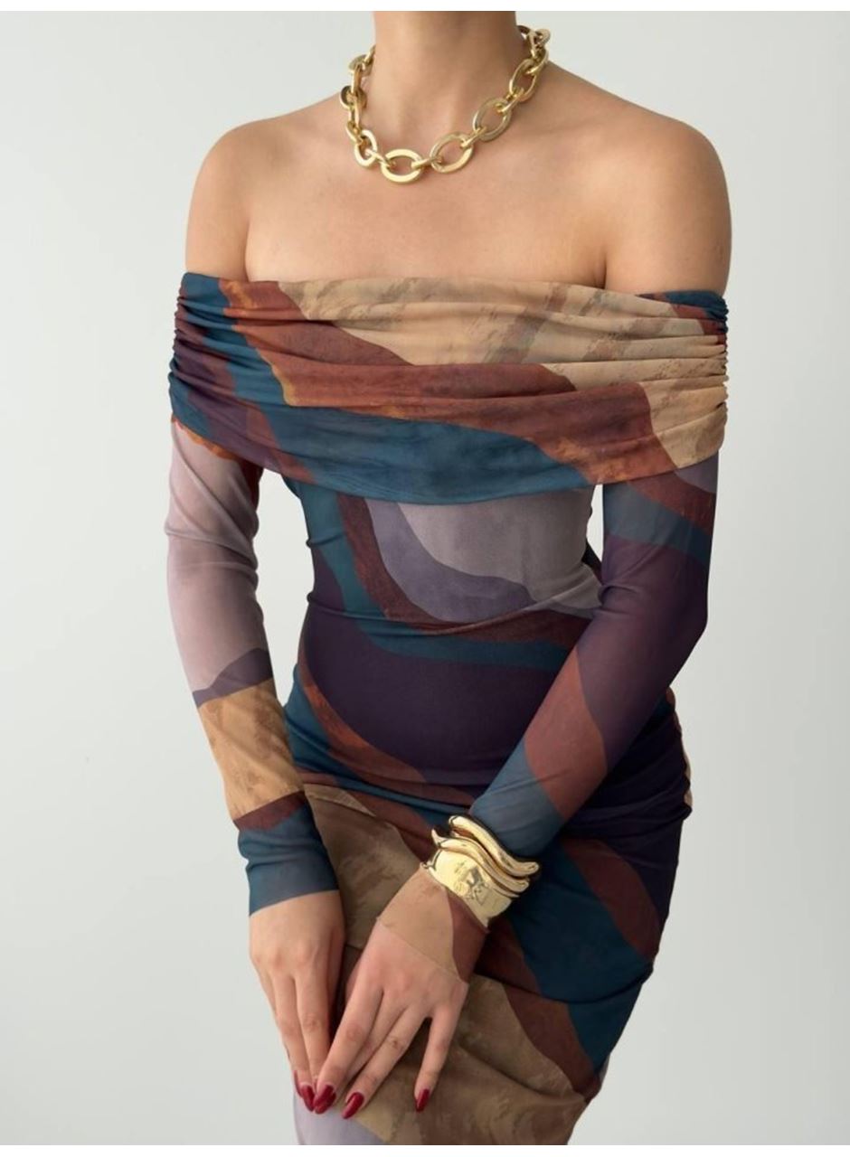 Sevilla Madonna Yaka Tül Elbise