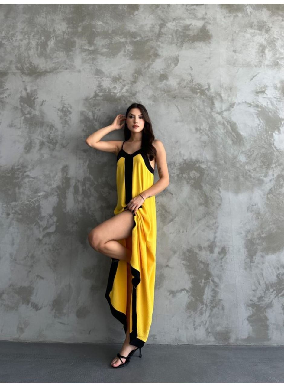 Askılı Maxi Boy Elbise