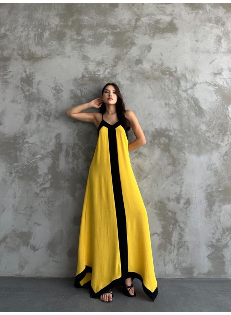 Askılı Maxi Boy Elbise