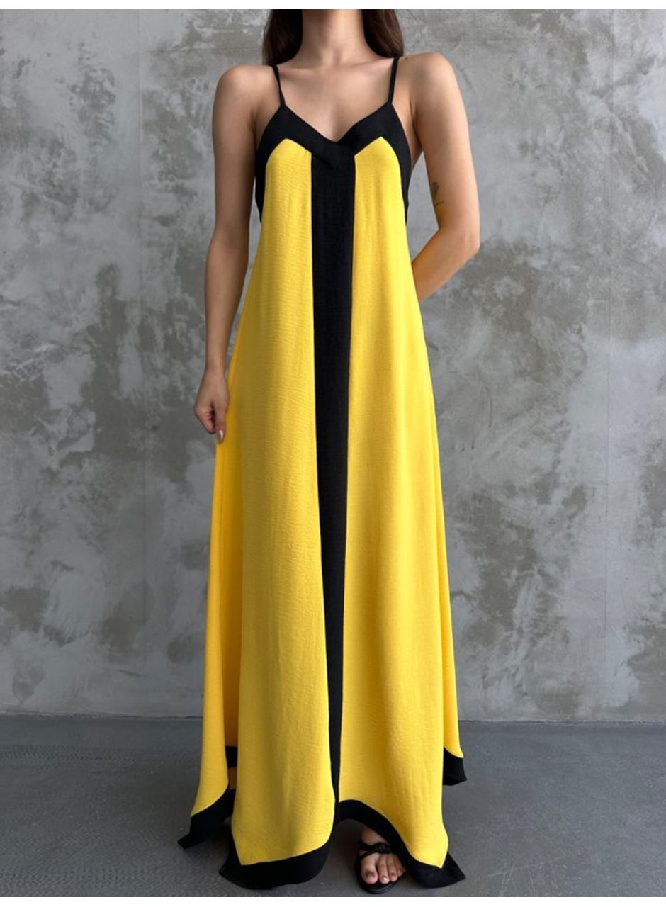 Askılı Maxi Boy Elbise