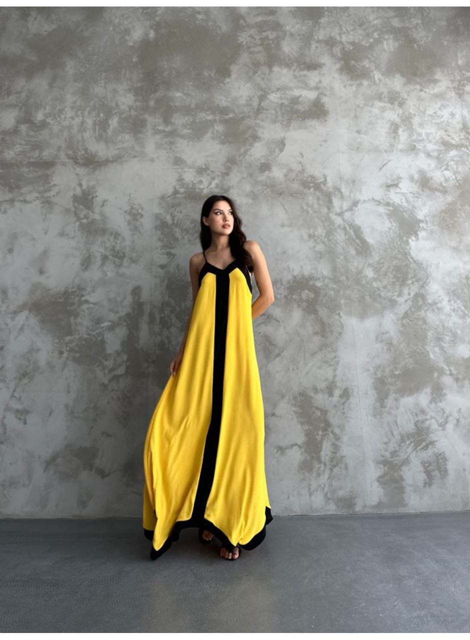 Askılı Maxi Boy Elbise