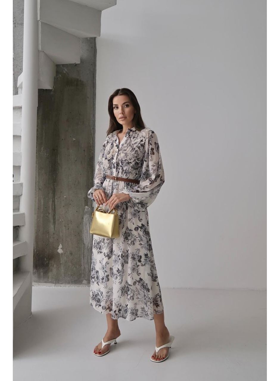 Siyah Biye Detaylı Elbise