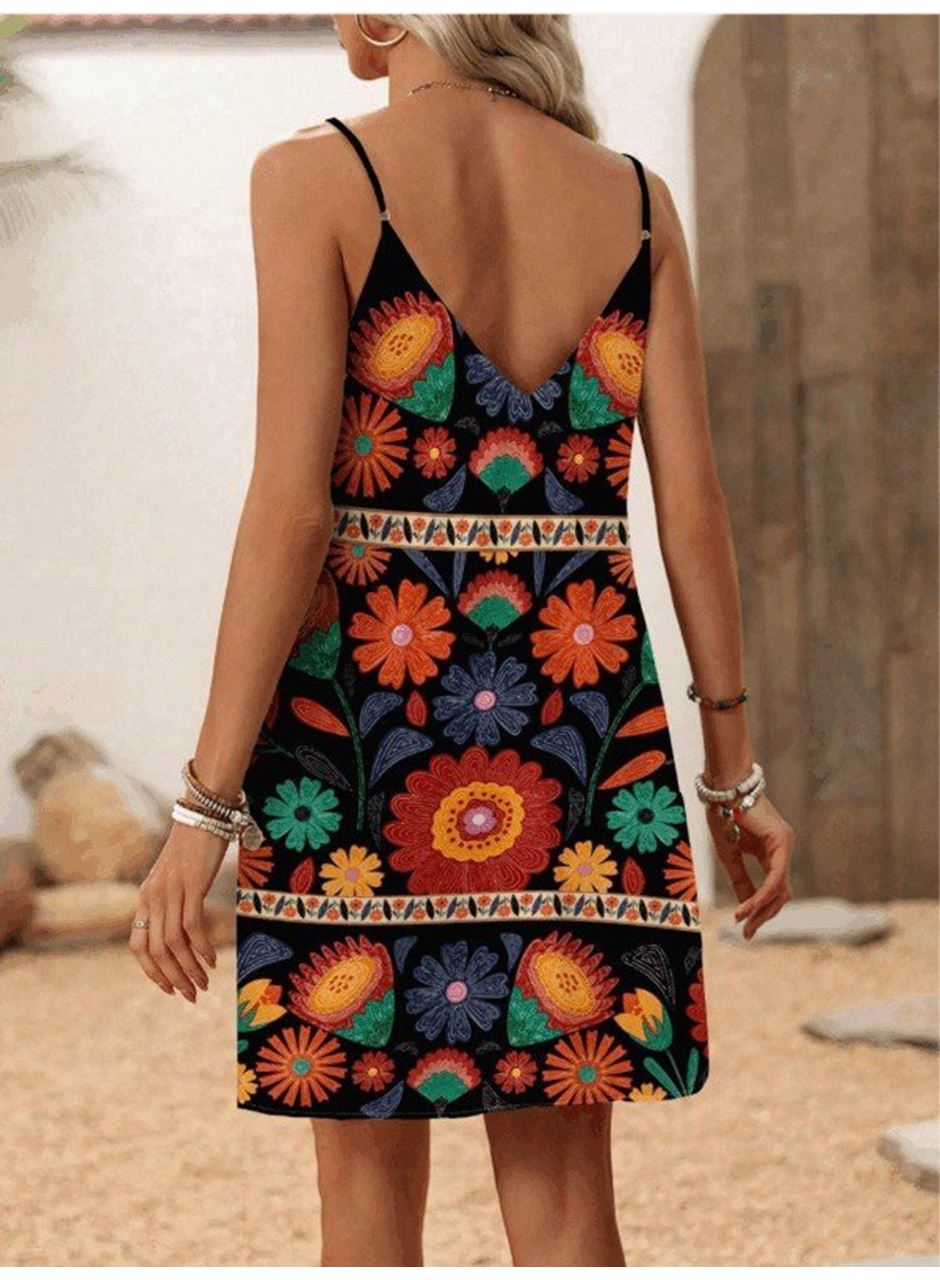 Kadın Ip Askılı V Yakalı Süprem Elbise