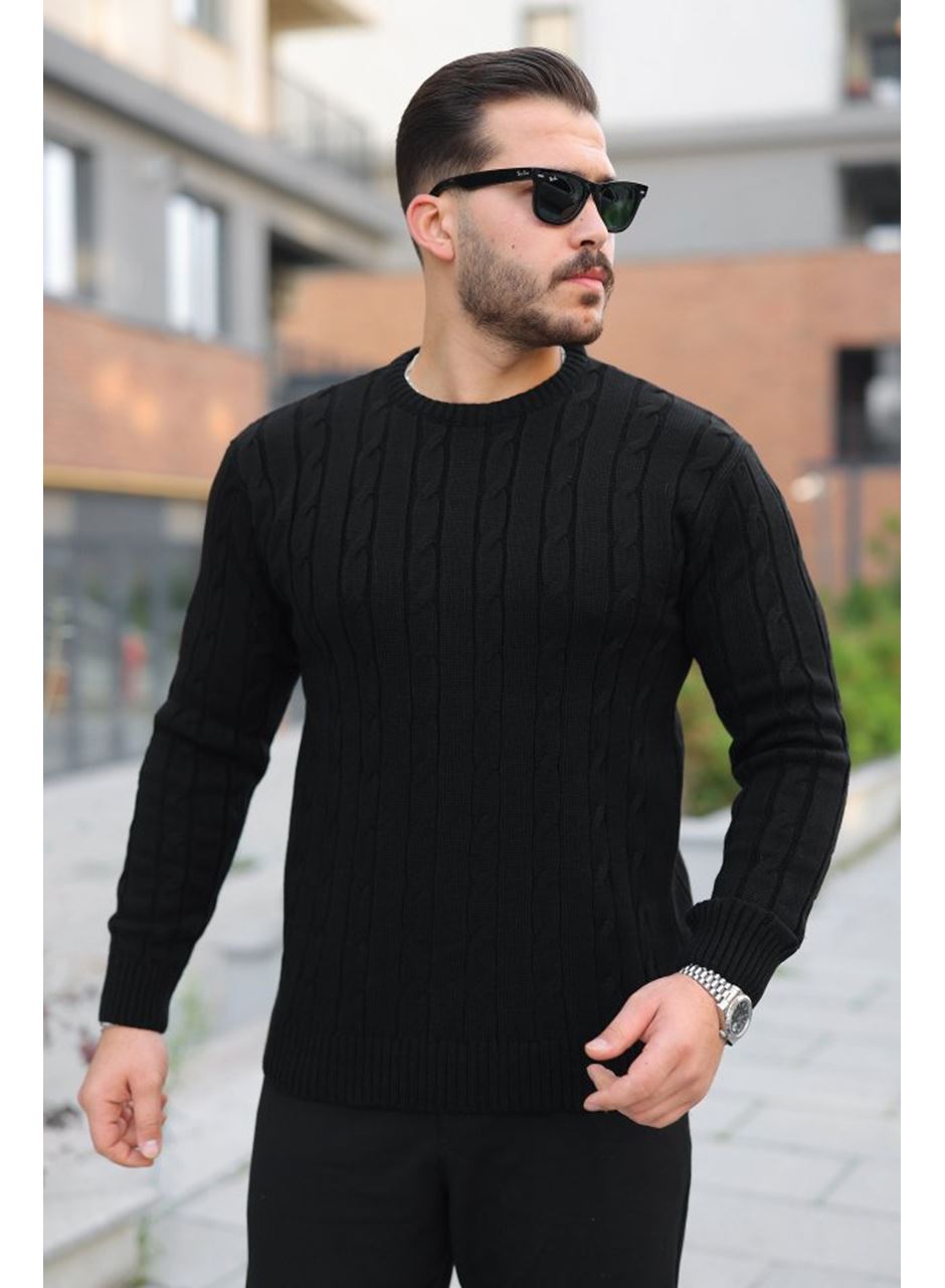 Erkek örgü Desen Bisiklet Yaka Kazak