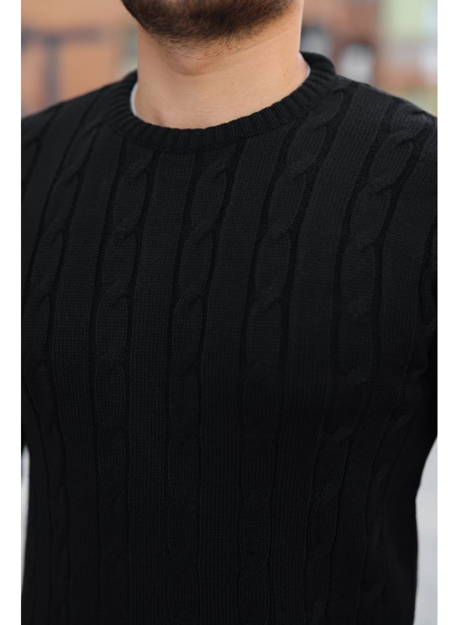 Erkek örgü Desen Bisiklet Yaka Kazak