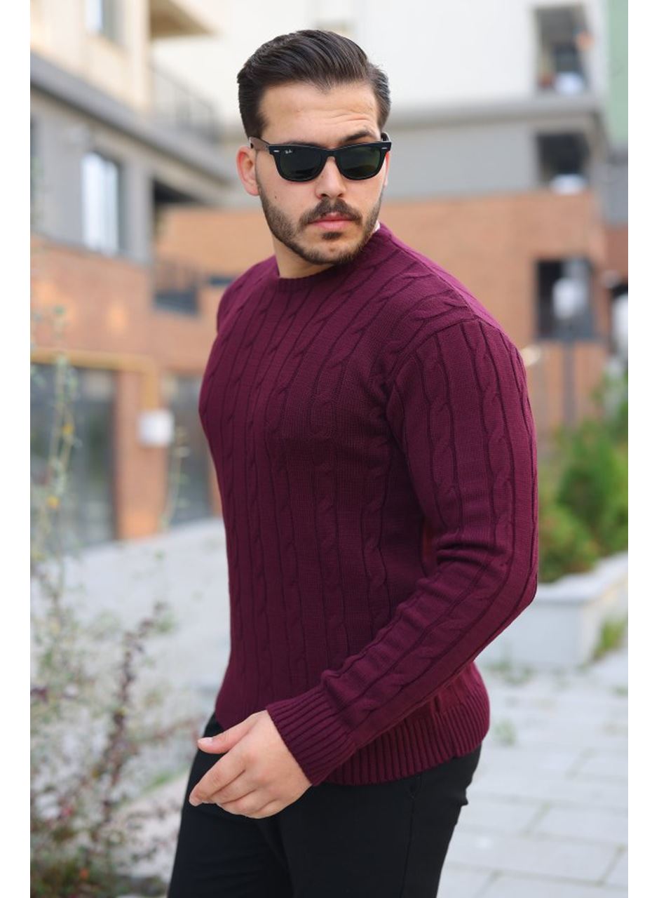 Erkek örgü Desen Bisiklet Yaka Kazak