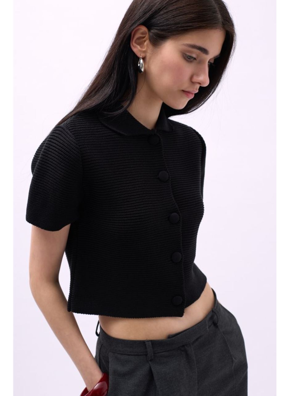 Bebe Yaka Düğmeli Bluz