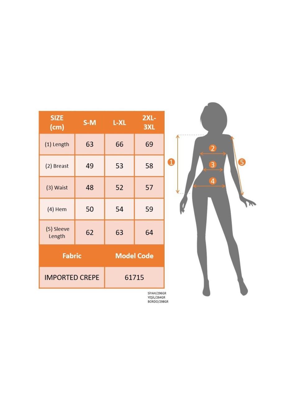 Kadın Uzun Kollu Yuvarlak Yakalı Düğmeli Ithal Krep Bluz