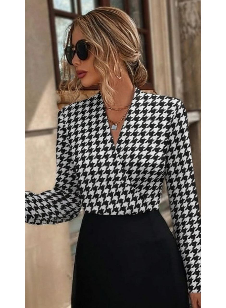 Kadın Uzun Kollu Kruvaze Yakalı üst Dalgıç Alt Ithal Krep Mini Elbise