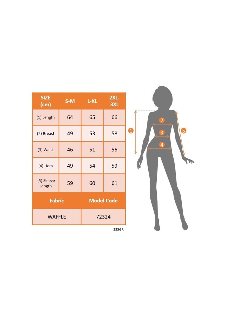 Kadın Uzun Kollu Bisiklet Yaka Kolları çiçekli Waffle Bluz