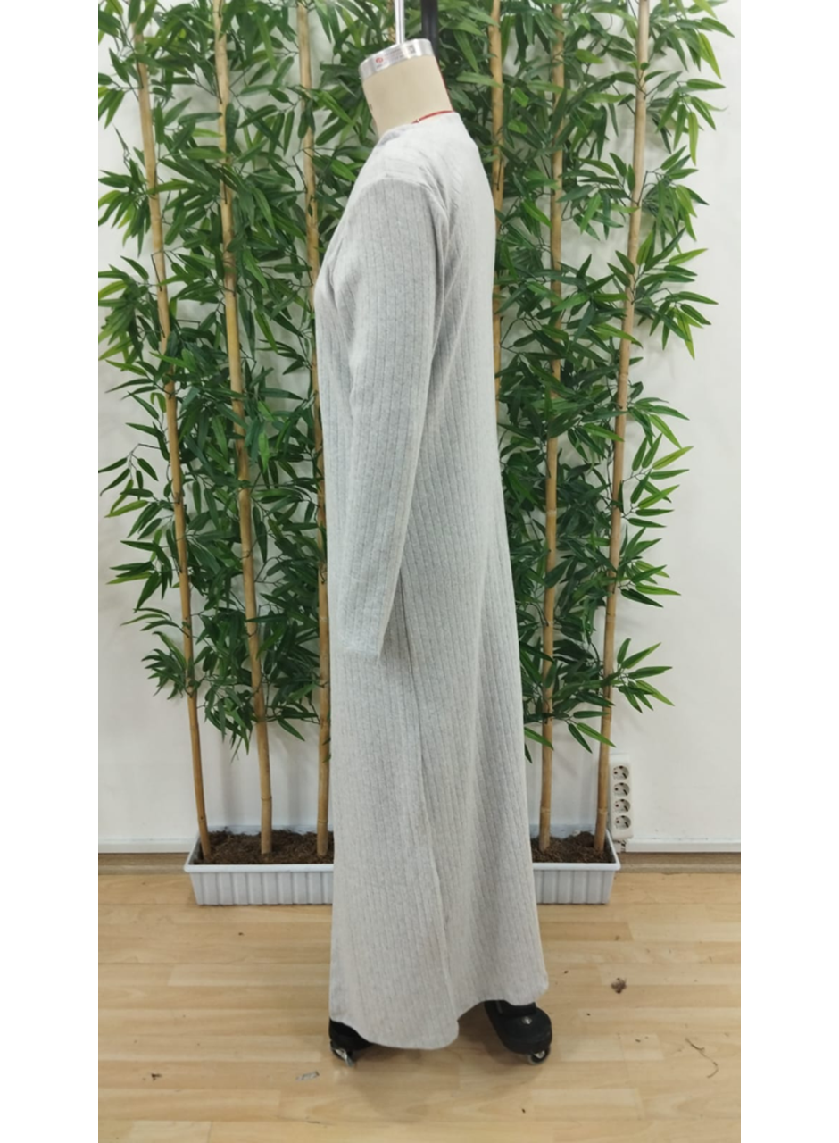 Kadın Yuvarlak Yaka Askılı Krop Bluz Yüksek Bel Tayt Ve Uzun Hırka şardonlu Kaşkorse üçlü Takım