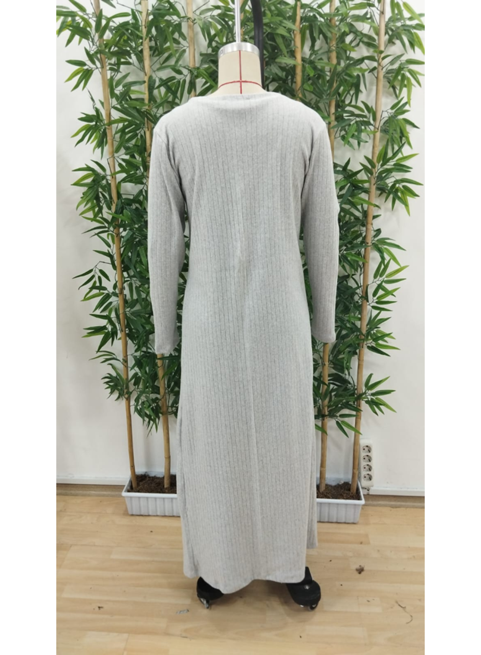 Kadın Yuvarlak Yaka Askılı Krop Bluz Yüksek Bel Tayt Ve Uzun Hırka şardonlu Kaşkorse üçlü Takım