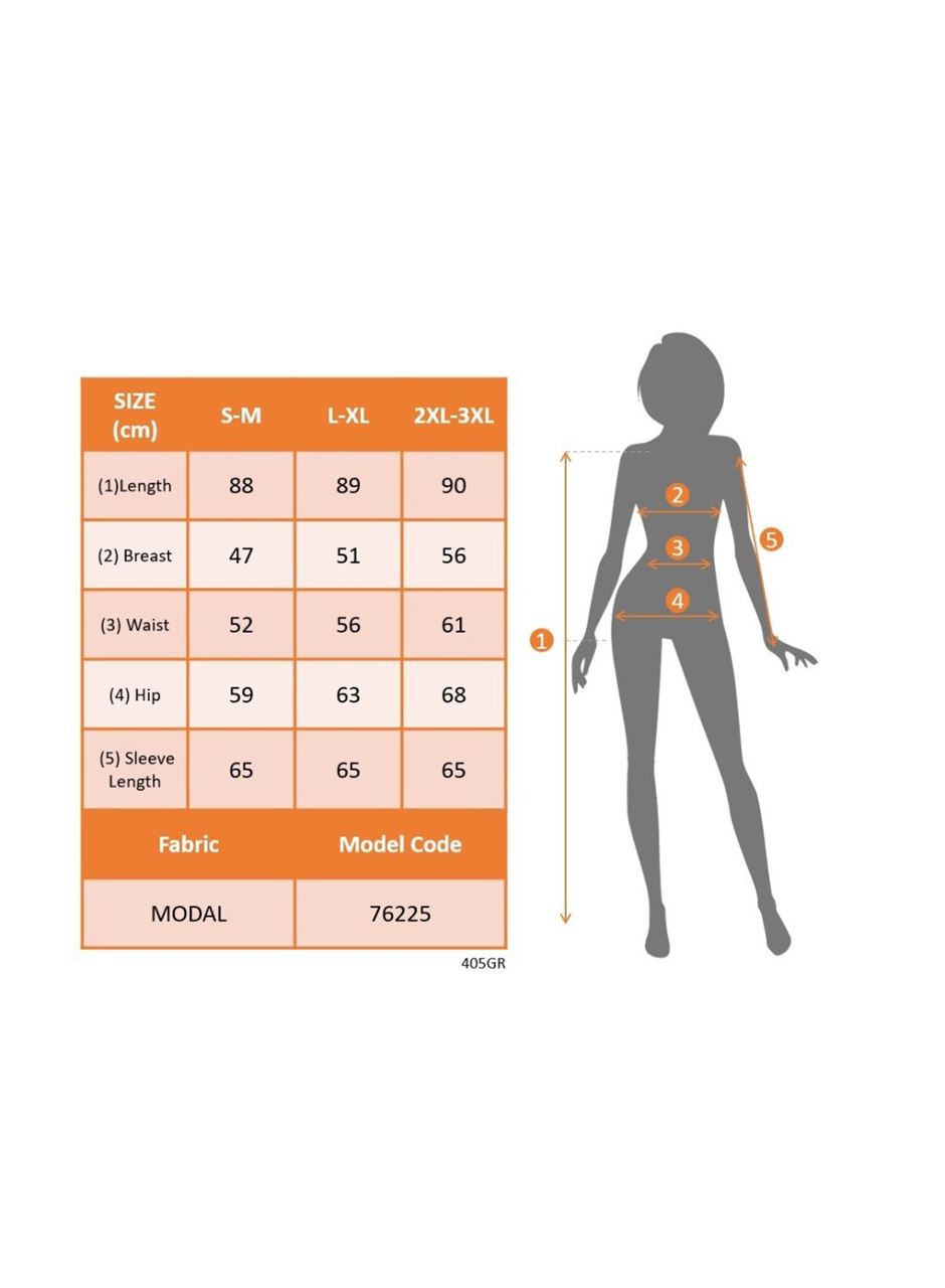 Kadın Uzun Kollu V Yakalı Desenli Modal Mini Elbise